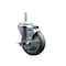 Service Caster 4 Inch Gray Polyurethane Wheel Swivel 58 Inch Threaded Stem Caster with Brake SCC SCC-TS20S414-PPUB-TLB-58212 - alternate 1